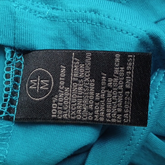 Joe's Jeans Turquoise Cotton Tee NEW- Sz. Med - Picture 8 of 9